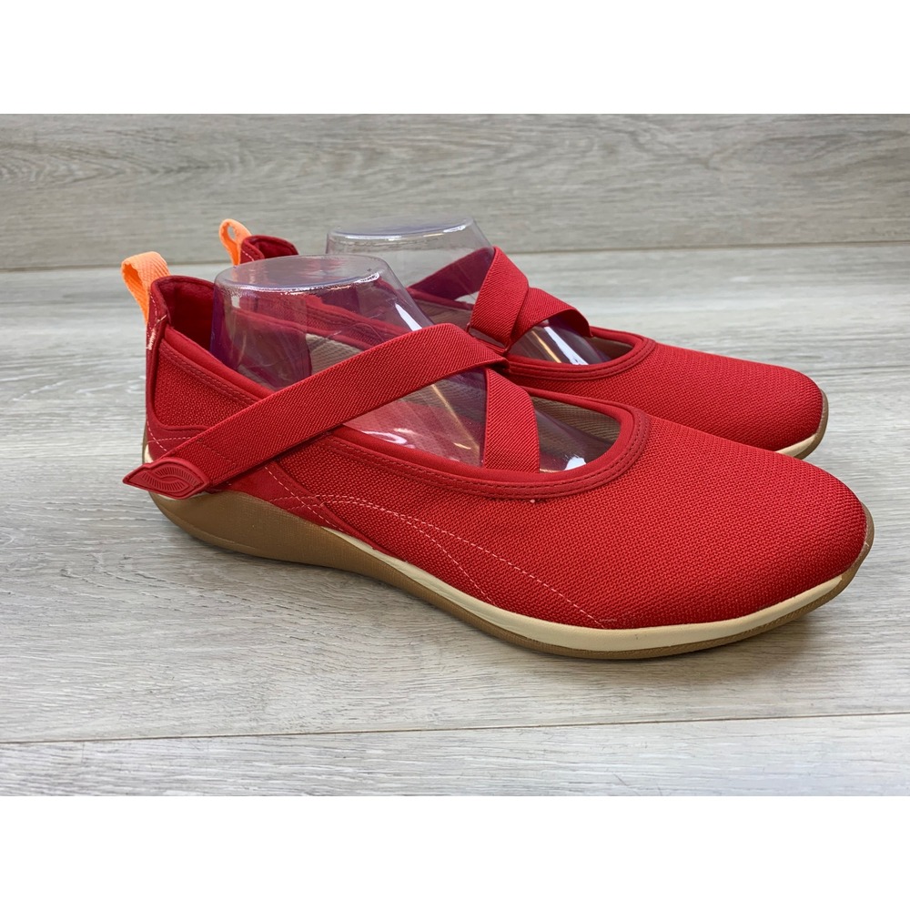 Ryka Era MJ Mary Jane Sneakers Red Women's 11 W Mesh Walking Comfort Shoes